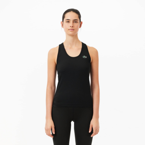 Lacoste Womens Ultra Dry Rib Knit Sport Tank Top