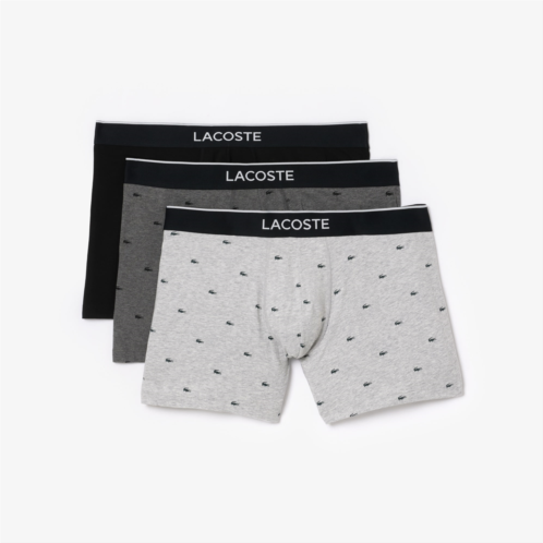 Lacoste Mens Boxer Briefs 3-Pack