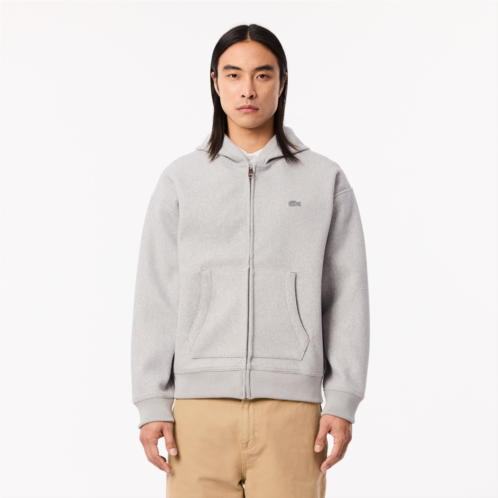 Lacoste Mens Loose Fit Zip-Up Hoodie