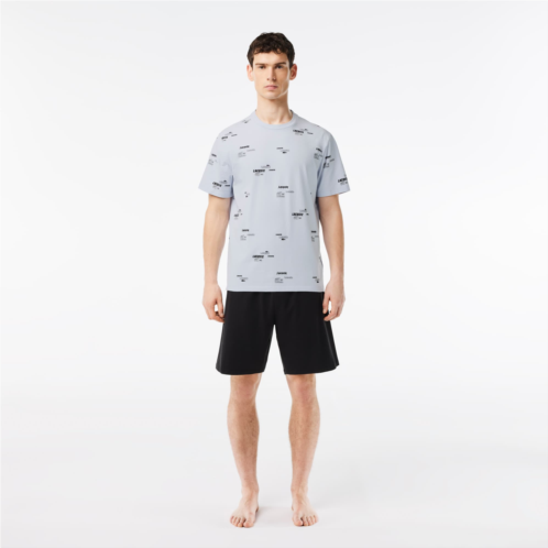 Lacoste Mens Print Top Pajama Set