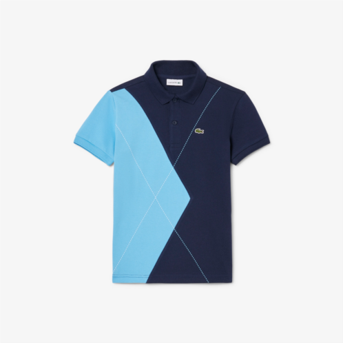 Lacoste Kids Contrast Argyle Mini Pique Polo