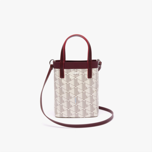 Lacoste Womens Canvas Monogram Mini Tote