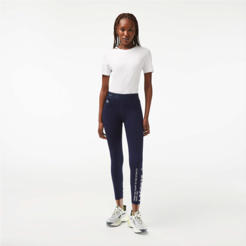 Lacoste Womens SPORT 7/8 Length Recycled Polyester Leggings