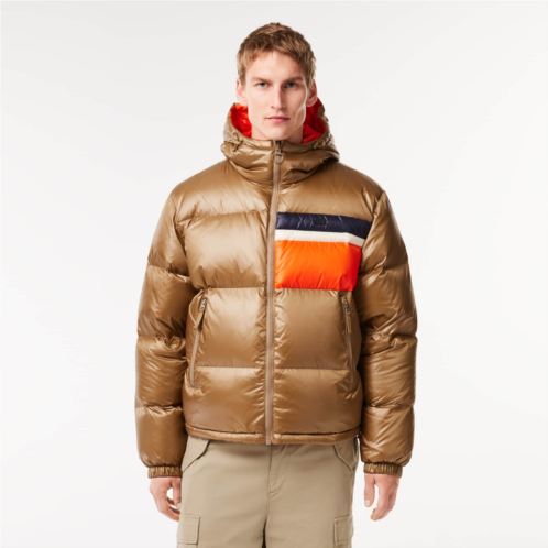 Lacoste Mens Reversible Colorblock Accent Down Jacket