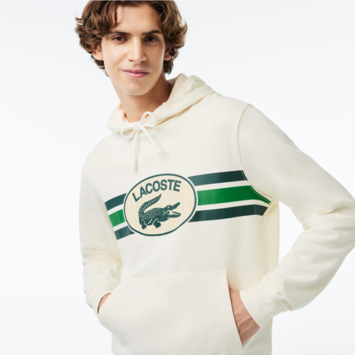 Lacoste Mens Loose Fit Monogram Hoodie