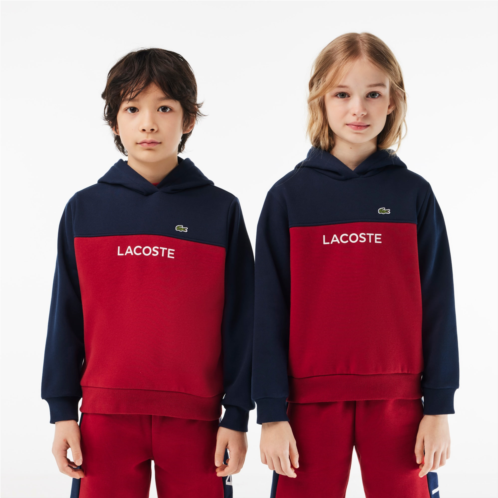 Lacoste Kids Cotton Flannel Colorblock Hoodie