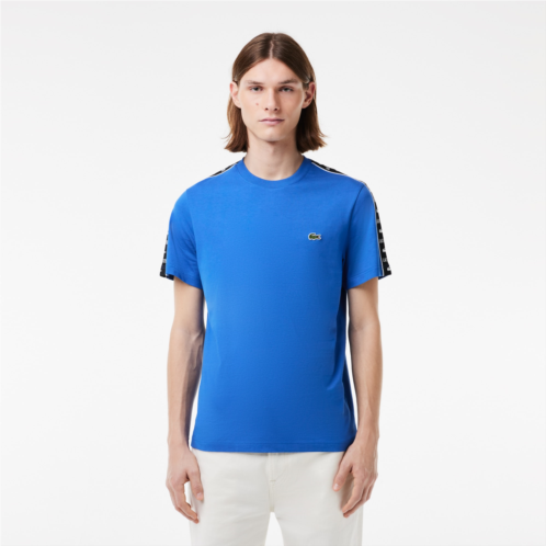 Lacoste Mens Logo Stripe Cotton T-Shirt