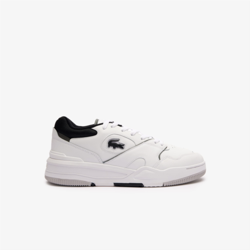 Lacoste Mens Lineshot Contrasted Collar Leather Sneakers