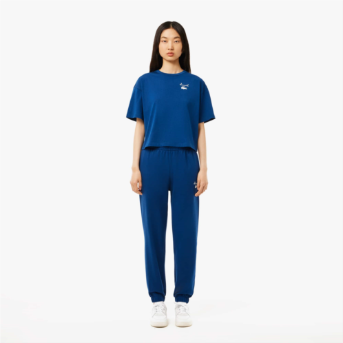 Lacoste Womens Logo Fleece Sweatpants