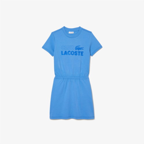Lacoste Kids Organic Cotton Jersey Fit and Flare Dress