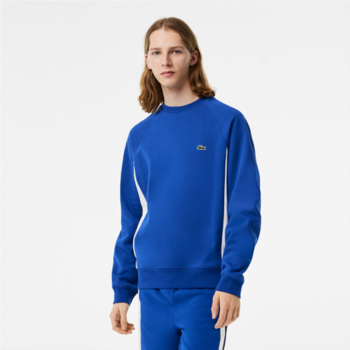 Lacoste Mens Brushed Fleece Colorblock Sweatshirt