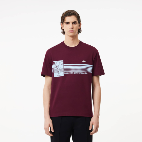 Lacoste Mens French Made Tennis Print Heavy T-Shirt