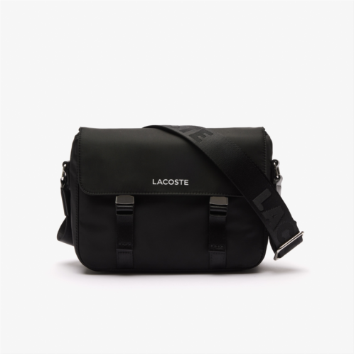 Lacoste Unisex Active Nylon Zip-Up Pocket Shoulder Bag