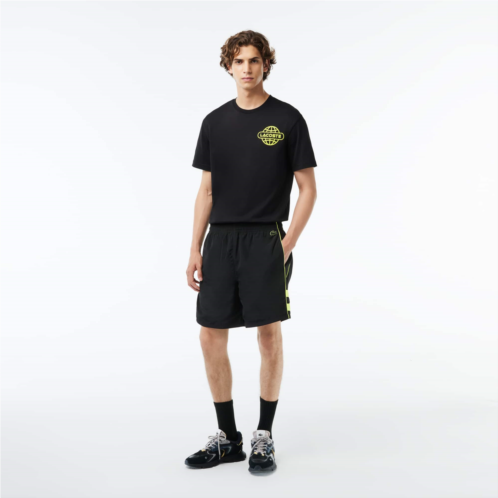 Lacoste Mens Relaxed Fit Embroidered Shorts