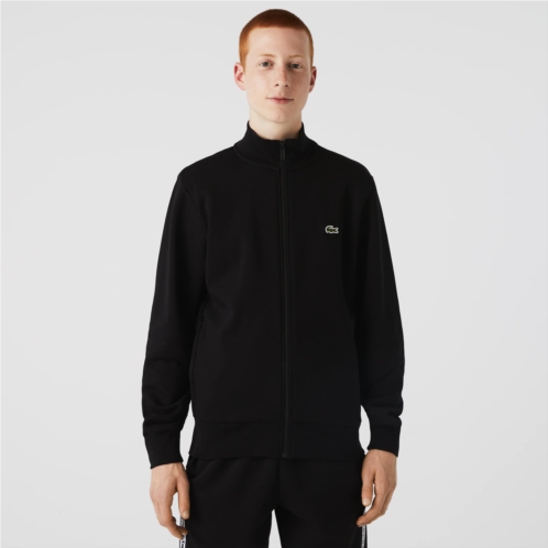 Lacoste Mens Zip-Up High-Neck Fleece Sweatshirt