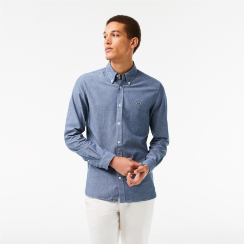 Lacoste Mens Slim Fit Cotton Chambray Shirt