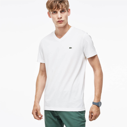Lacoste V-Neck T-Shirt in Pima Cotton