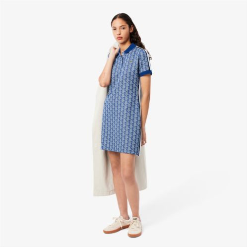 Lacoste Womens Slim Fit Monogram Polo Dress