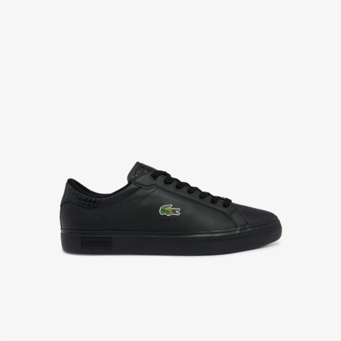 Lacoste Mens Powercourt Burnished Leather Sneakers