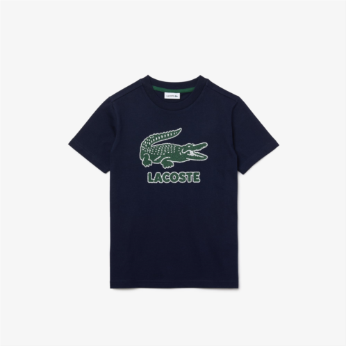 Lacoste Kids Crew Neck Vintage Logo Cotton T-Shirt