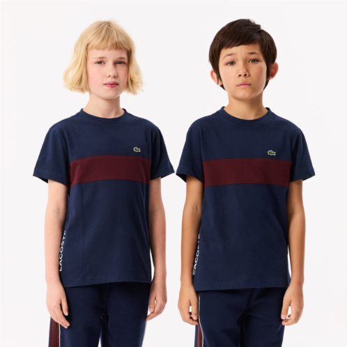 Lacoste Kids Contrast Stripe Cotton T-Shirt