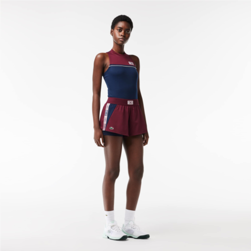 Lacoste Womens Recycled Fabric Lined Tennis Shorts