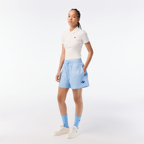 Lacoste Womens Monogram Print Shorts