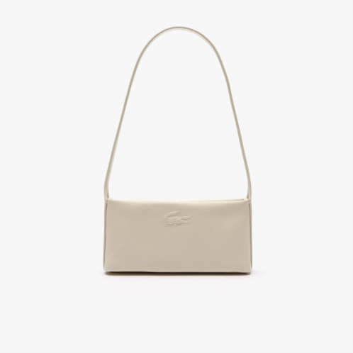 Lacoste Womens Small City Court Grain Leather Hobo Bag
