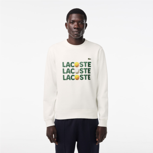 Lacoste Mens Tennis Ball Print Fleece Sweatshirt