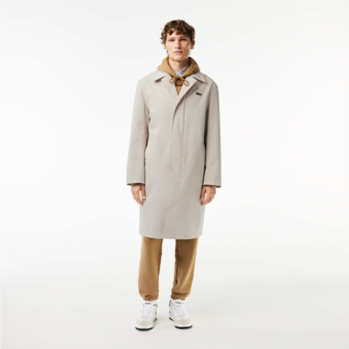 Lacoste Mens Lightweight Waterproof Cotton Twill Trench Coat