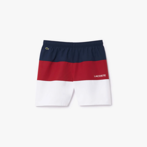 Lacoste Kids Colorblock Swim Trunks