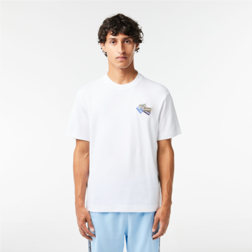 Lacoste Mens Heavy Cotton Jersey Multi Badge T-Shirt