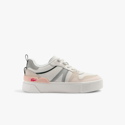 Lacoste Womens L002 Leather and Mesh Sneakers