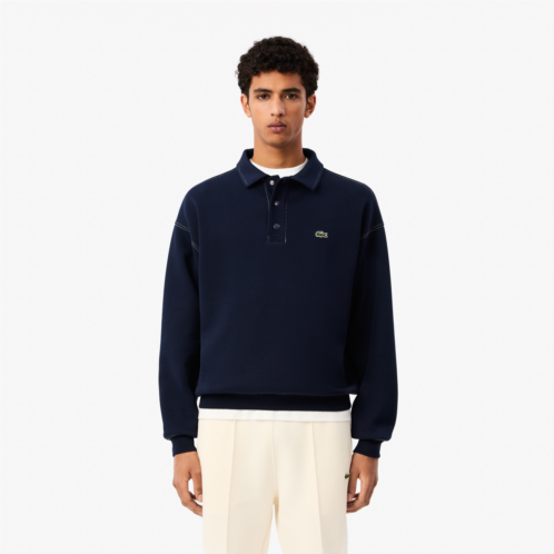 Lacoste Mens Loose Fit Pique Sweatshirt