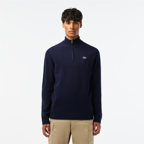 Lacoste Mens Half-Zip Wool Sweater