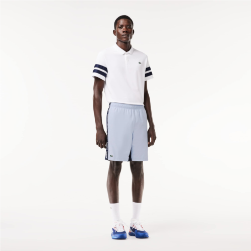 Lacoste Mens Logo Stripe Tennis Shorts