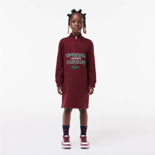 Lacoste Kids Cotton Printed Sweatshirt Dress