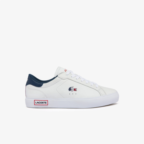Lacoste Womens Powercourt Leather Multicolor Sneakers