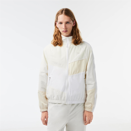 Lacoste Mens Oversized Water-Resistant Patchwork Jacket