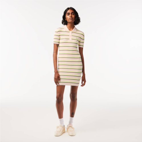 Lacoste Womens Made In France Striped Polo Dress