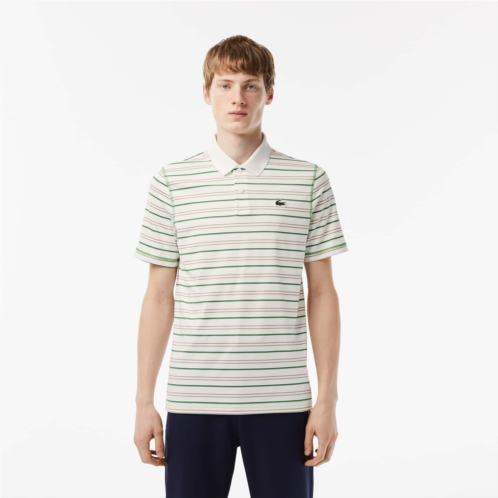Lacoste Mens Golf Recycled Polyester Stripe Polo