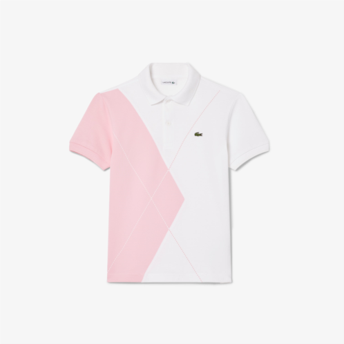 Lacoste Kids Contrast Argyle Mini Pique Polo