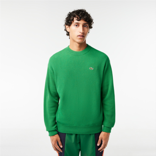Lacoste Mens Relaxed Fit Crew Neck Wool Sweater
