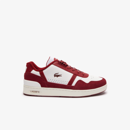 Lacoste Mens T-Clip Logo Tongue Leather Sneakers