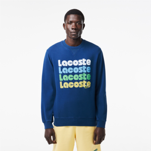 Lacoste Mens Ombre Print Fleece Sweatshirt