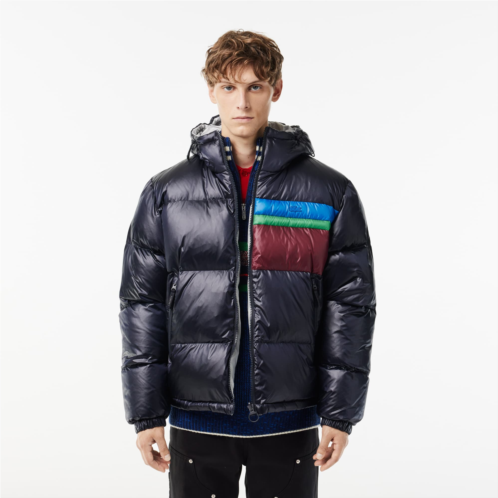 Lacoste Mens Reversible Colorblock Accent Down Jacket