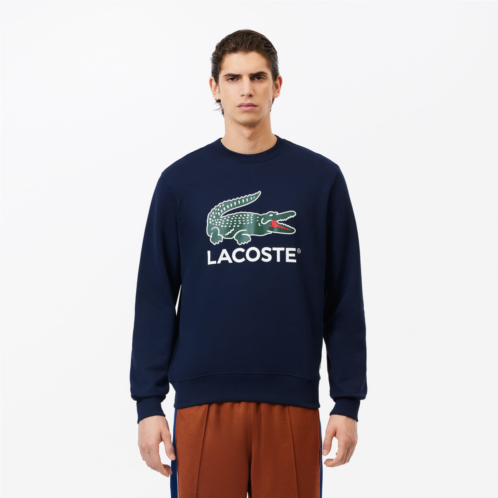 Lacoste Mens Fleece Crew Neck Sweatshirt