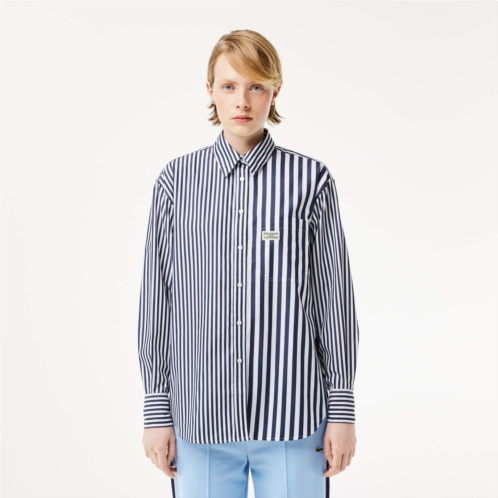 Lacoste Womens Striped Cotton Poplin Shirt