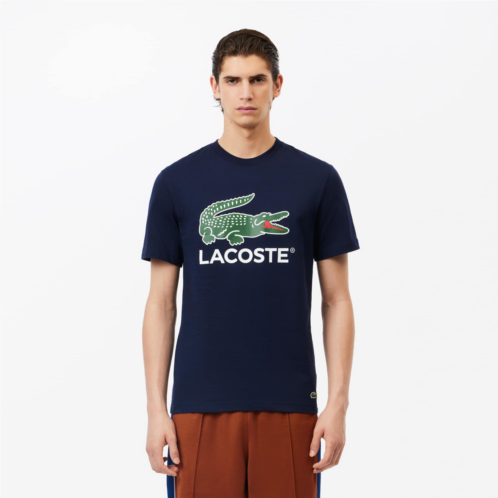 Lacoste Mens Cotton Jersey Signature Print T-Shirt