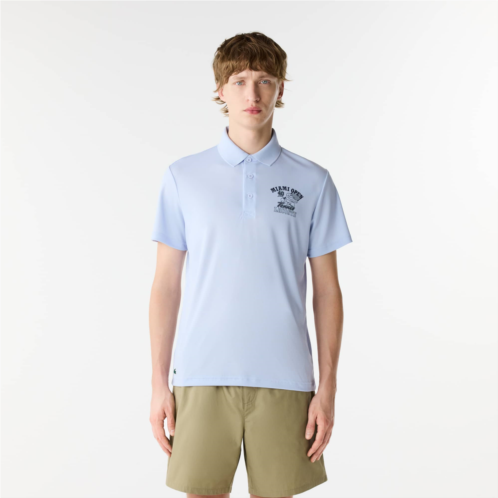 Lacoste Mens Miami Open Edition Ultra-Dry Pique Polo